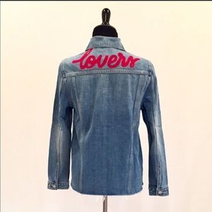 Lovers + Friends Embroidered Denim Jacket